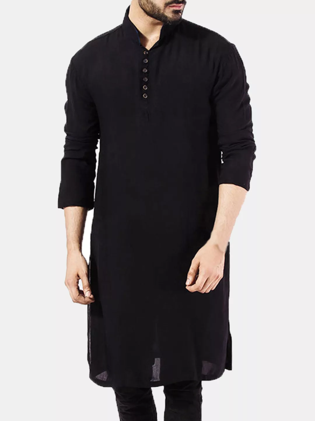 Herren Pathani Kurta Pyjama Indische Lange T-Shirts Baumwolle Ethnischer An günstig online kaufen