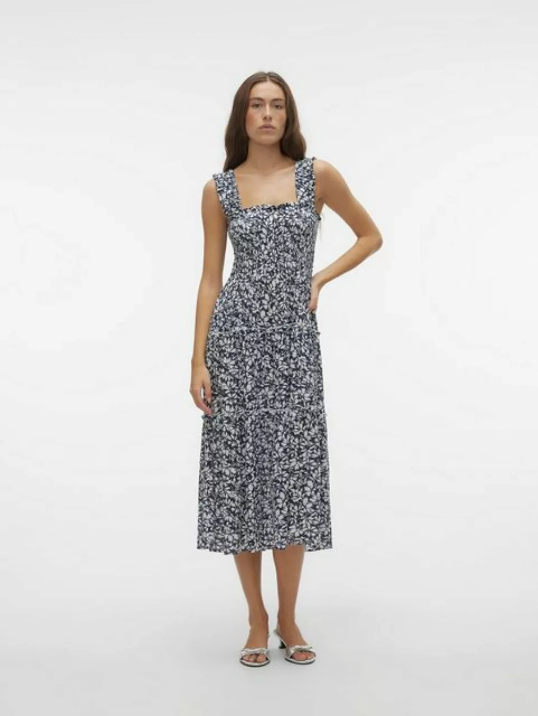 Vero Moda Sommerkleid "VMMENNY SL SMOCK CALF DRESS WVN GA" günstig online kaufen