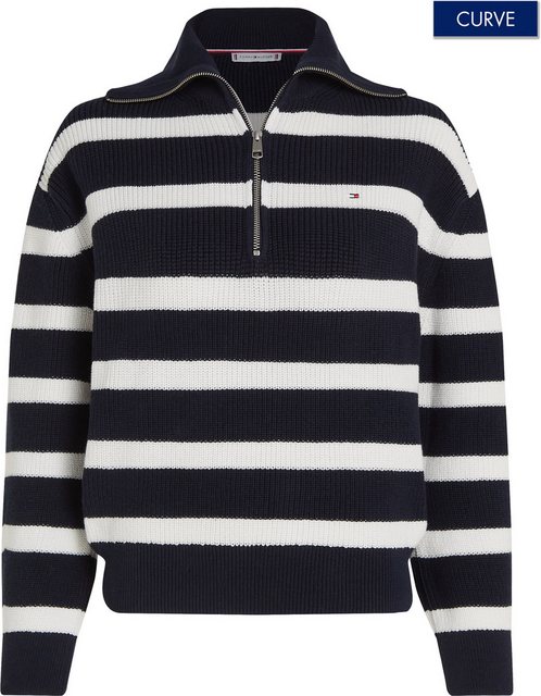 Tommy Hilfiger Curve Troyer CRV CO CARDI STITCH 1/2 ZIP SWT in Großen Größe günstig online kaufen