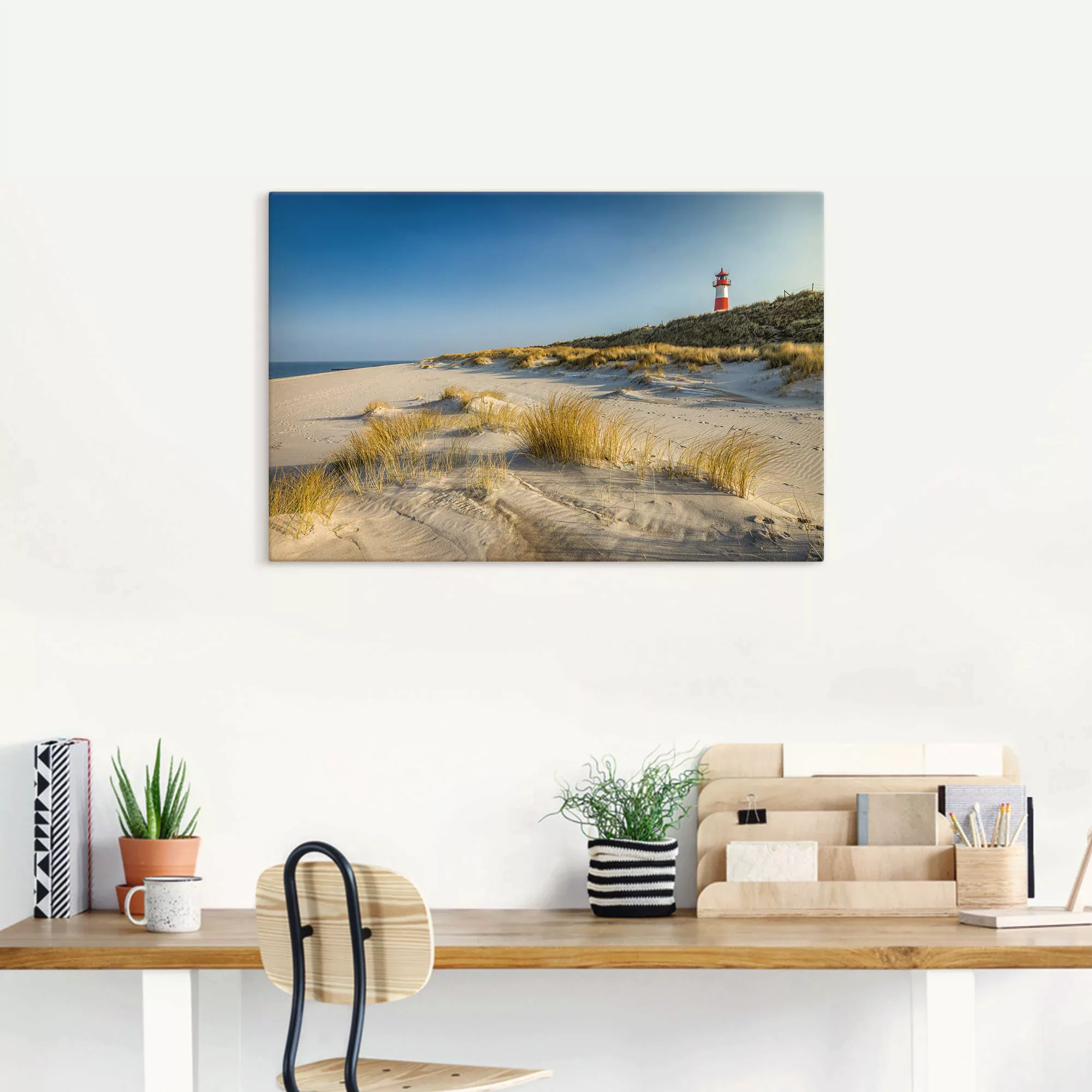 Artland Wandbild »Leuchtturm List-Ost Ellenbogen-Halbinsel«, Strandbilder, günstig online kaufen