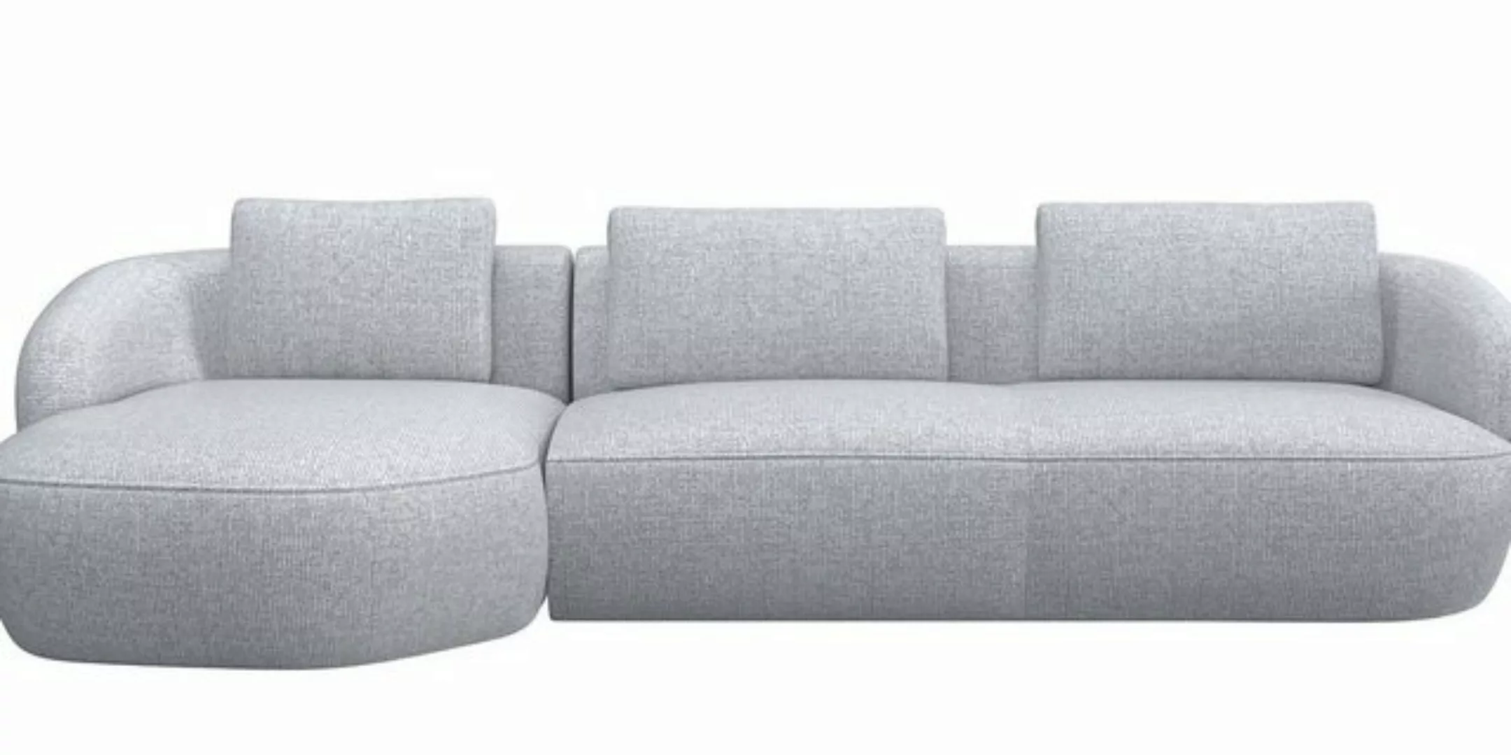 FLEXLUX Wohnlandschaft Torino, rund, L-Form, Sofa-Ecke mit Recamiere, Longc günstig online kaufen