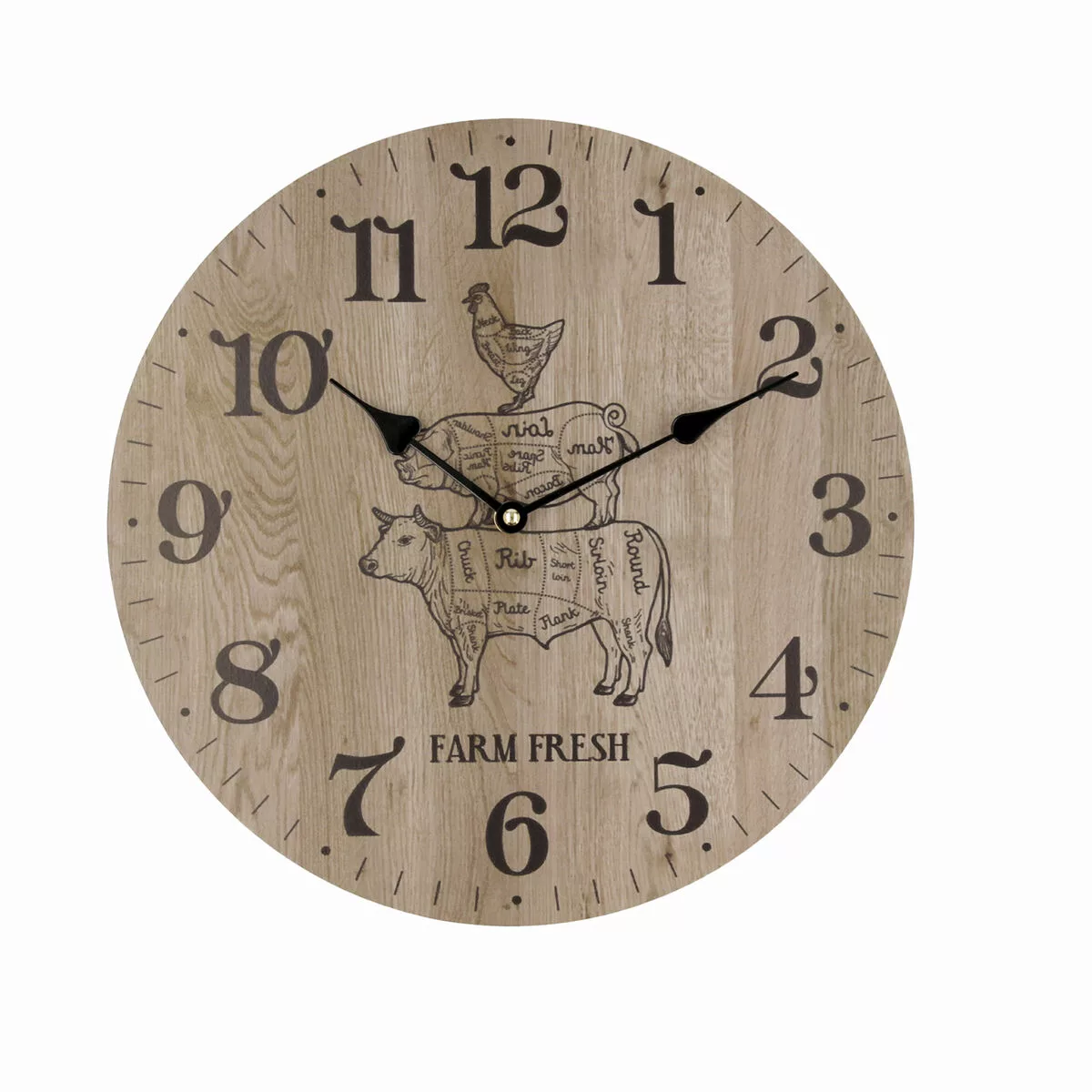 Wanduhr Quid Tiere Holz (34 Cm) günstig online kaufen