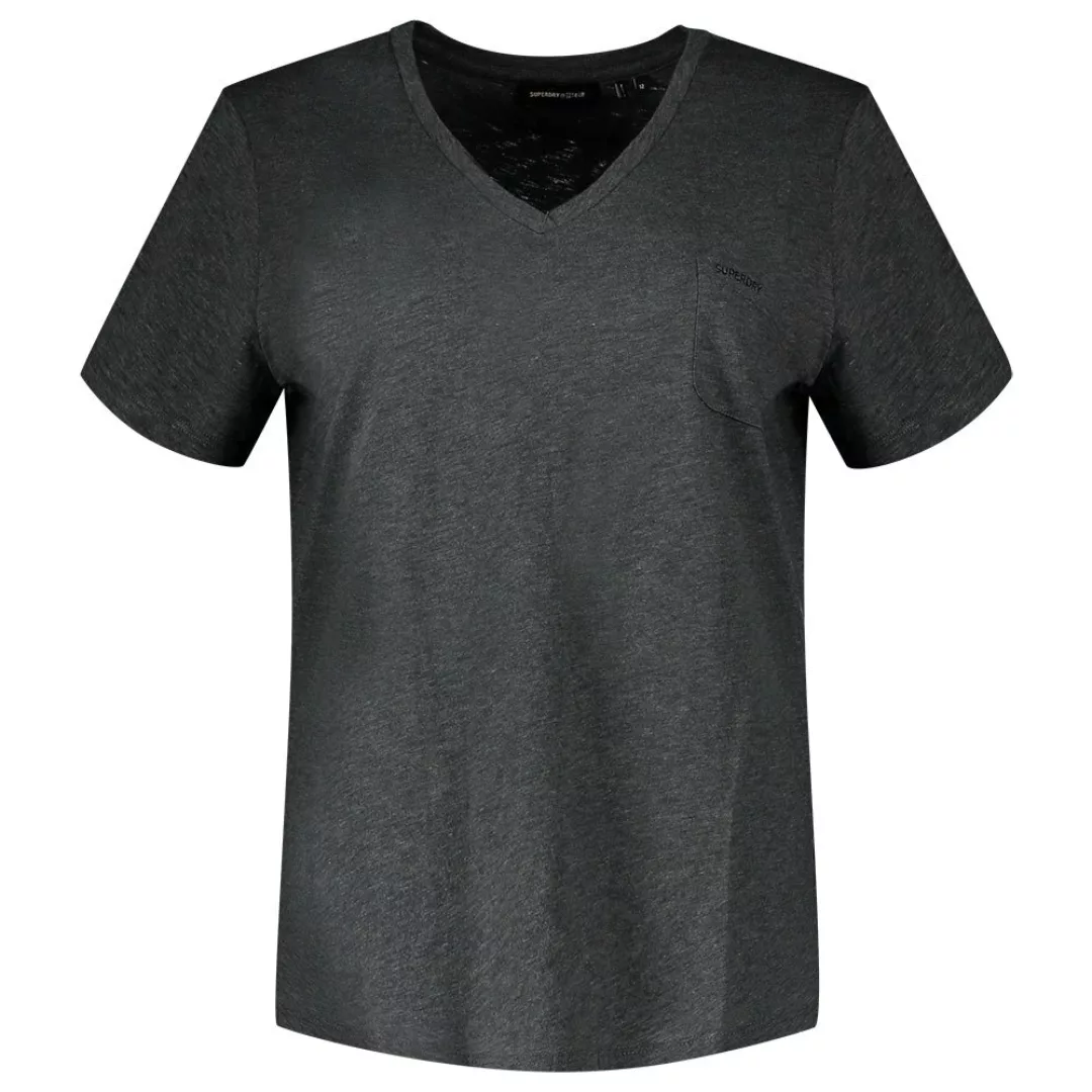 Superdry Pocket V Neck Kurzarm T-shirt XS Tar Marl günstig online kaufen