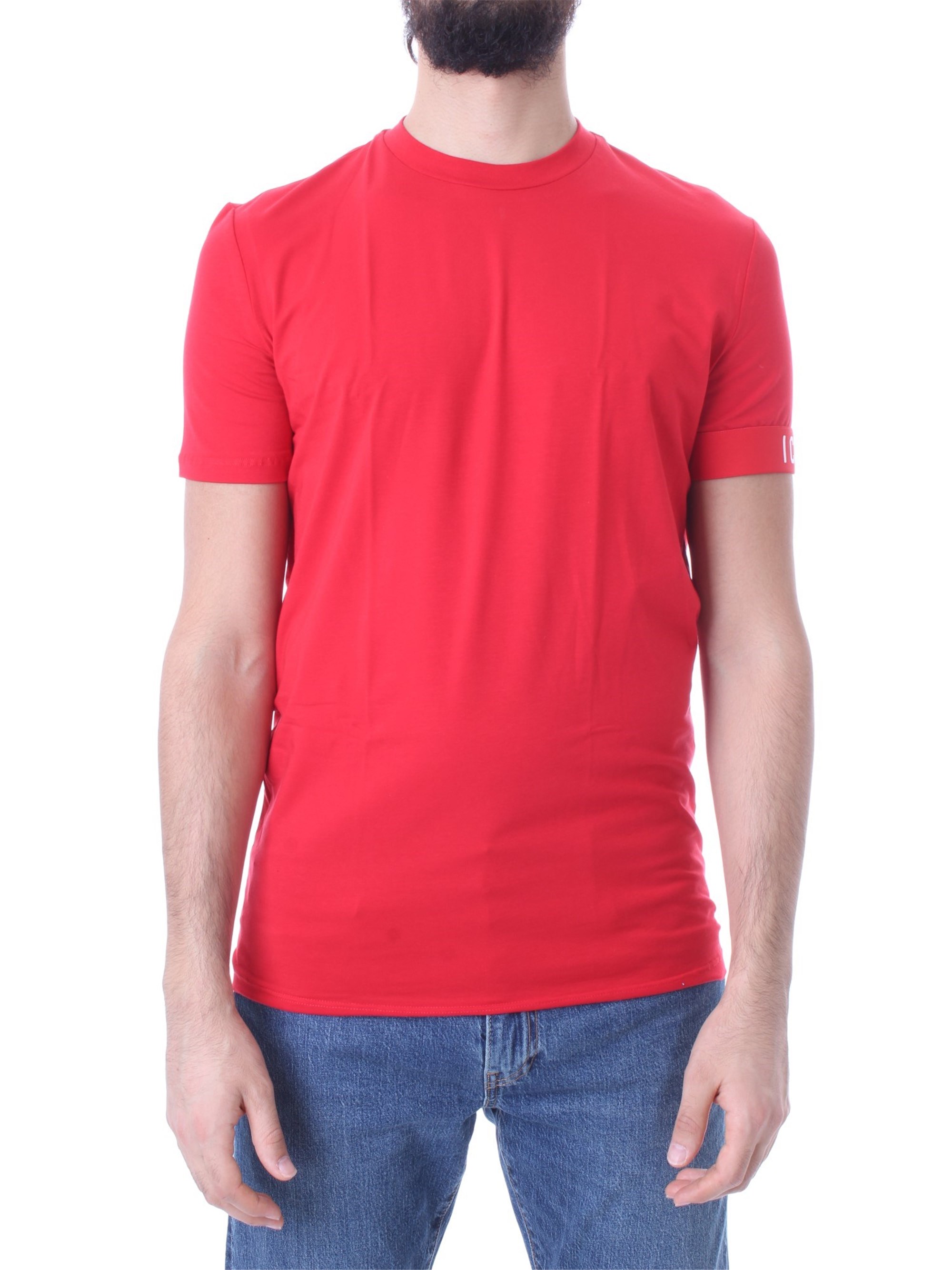 DSQUARED2 T-Shirt Herren rot cotone strech günstig online kaufen