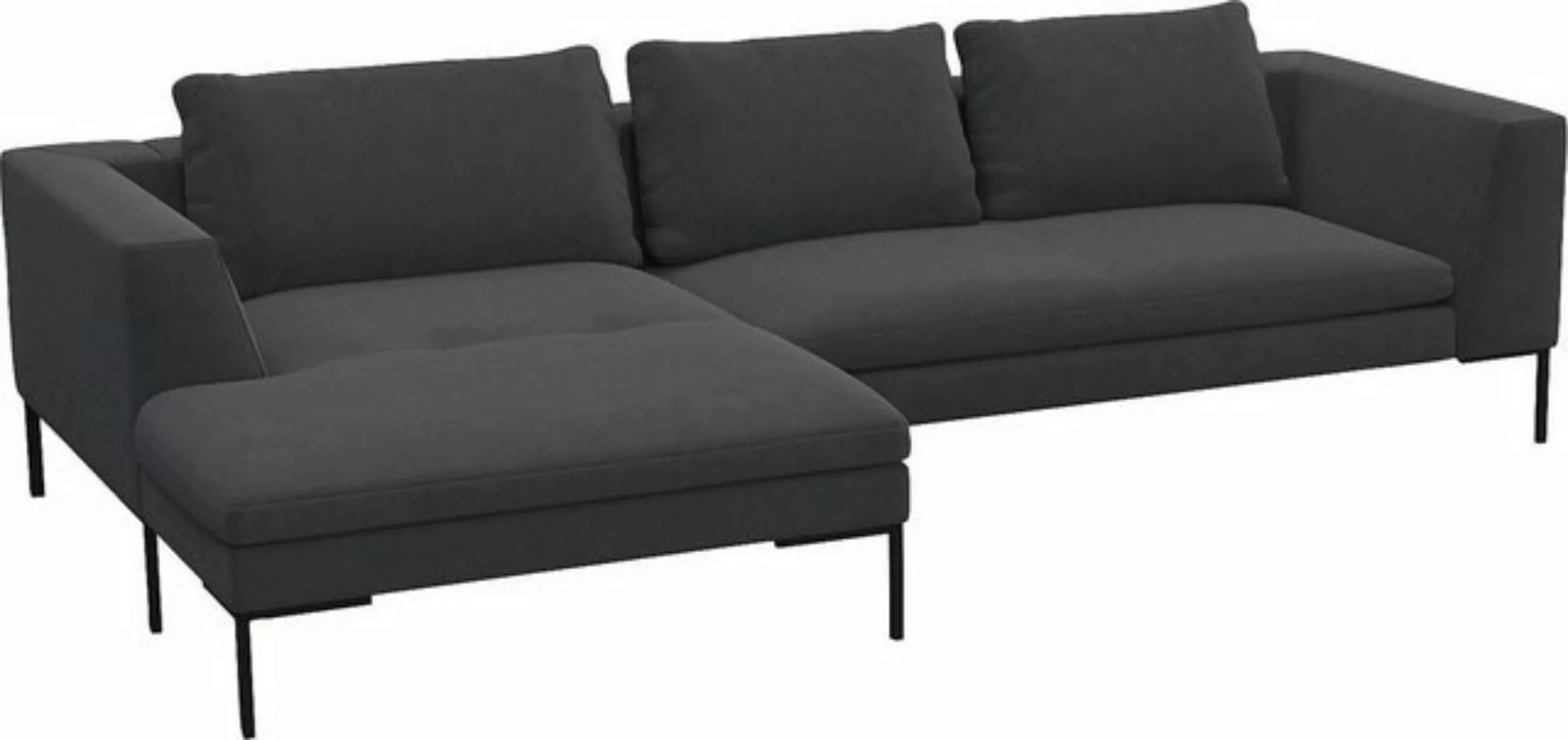 FLEXLUX Ecksofa »Loano«, modernes Sofa, frei im Raum stellbar, lose Kissen, günstig online kaufen