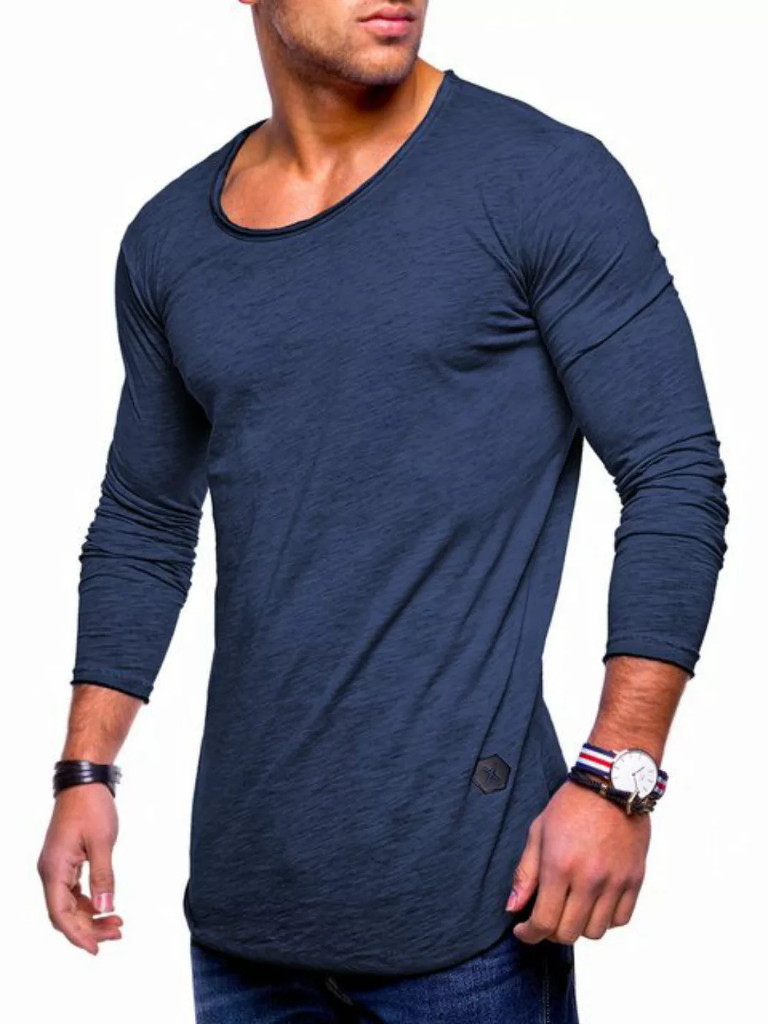 behype Langarmshirt "Dust L/S", mit weitem Halsausschnitt günstig online kaufen