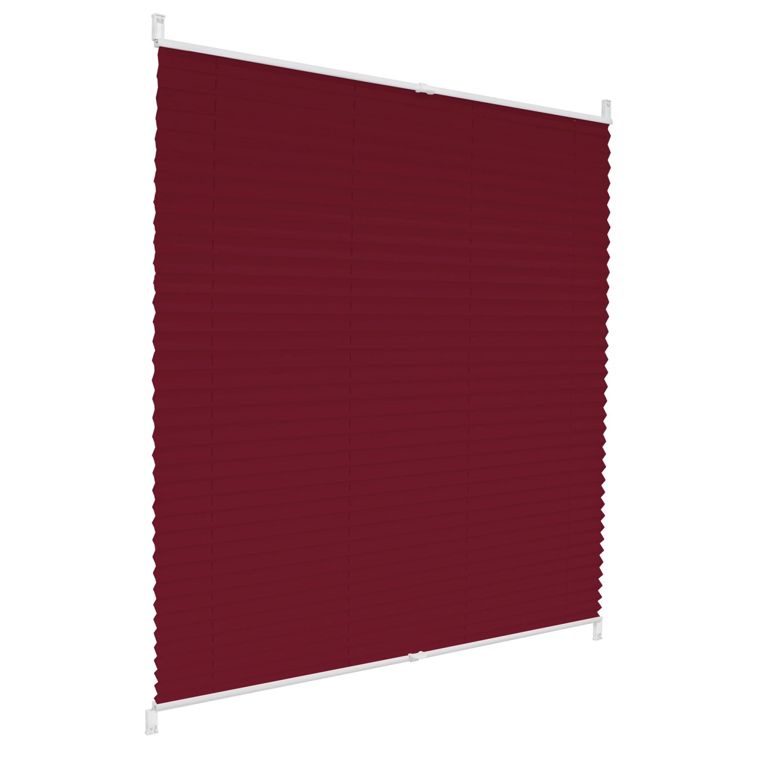 ECD Germany Plissee Klemmfix ohne Bohren 70x150 cm Bordeaux Blickdicht Falt günstig online kaufen