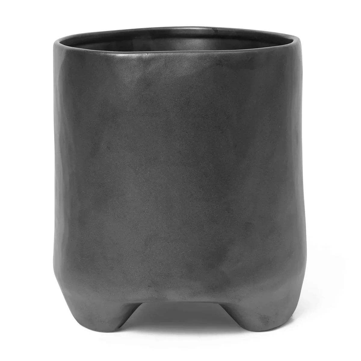 Blumentopf Esca Medium keramik schwarz / Ø 19 x H 21 cm - Steinzeug - Ferm günstig online kaufen