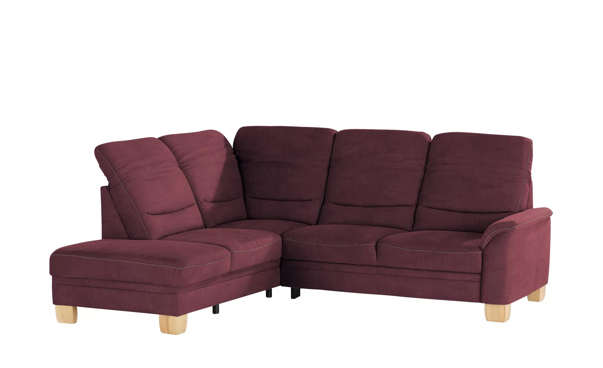 meinSofa Ecksofa  Liva ¦ rot ¦ Maße (cm): B: 254 H: 106 T: 224 Polstermöbel günstig online kaufen