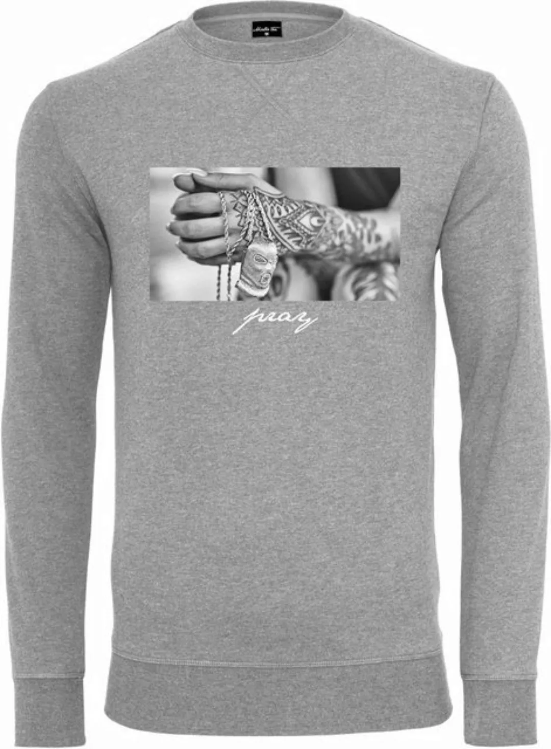 MisterTee Kapuzenpullover Herren Pray 2.0 Crewneck (1-tlg) günstig online kaufen