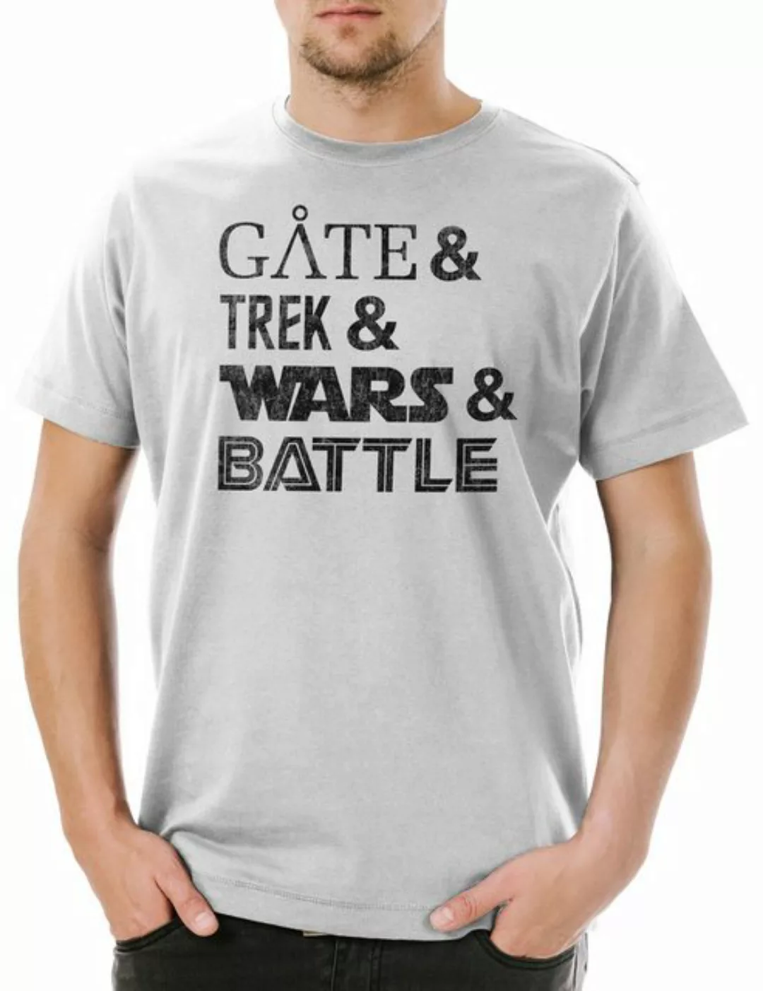 Urban Backwoods Print-Shirt Gate & Trek & Wars & Battle Herren T-Shirt Star günstig online kaufen