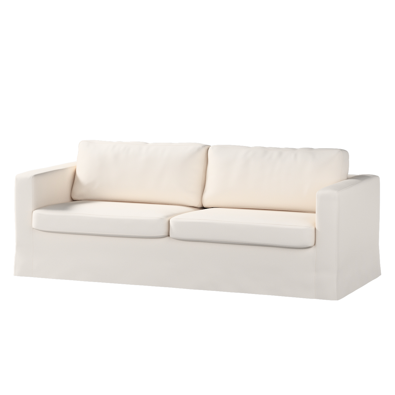 Bezug für Karlstad 3-Sitzer Sofa nicht ausklappbar, lang, naturweiß, Bezug günstig online kaufen