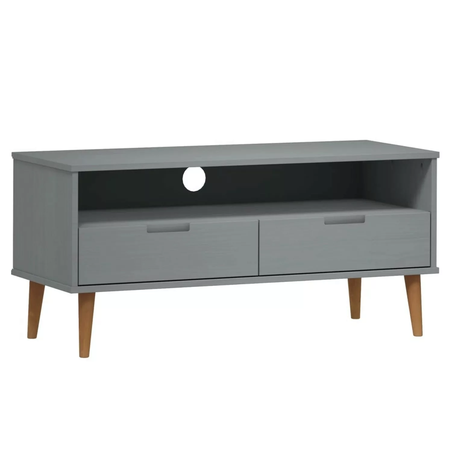 VidaXL TV-Schrank MOLDE Grau 106x40x49 cm Massivholz Kiefür günstig online kaufen