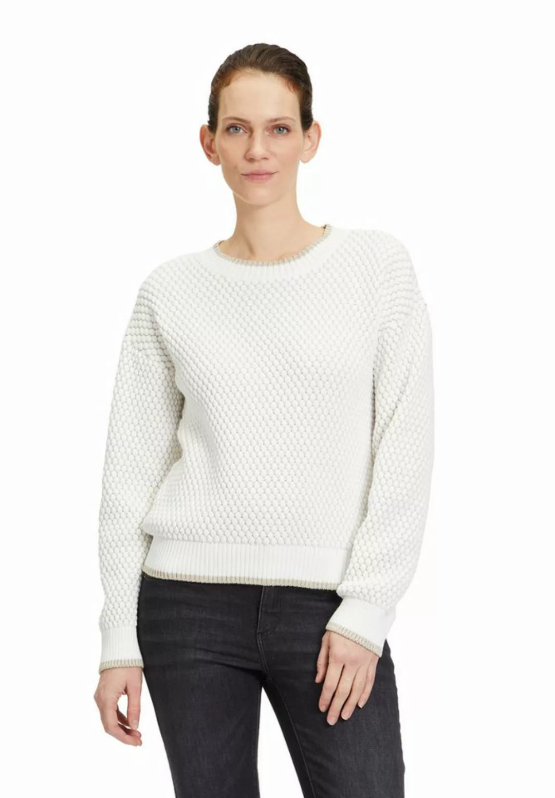 Betty&Co Strickpullover Betty & Co Strickpullover mit Struktur (1-tlg) Ripp günstig online kaufen