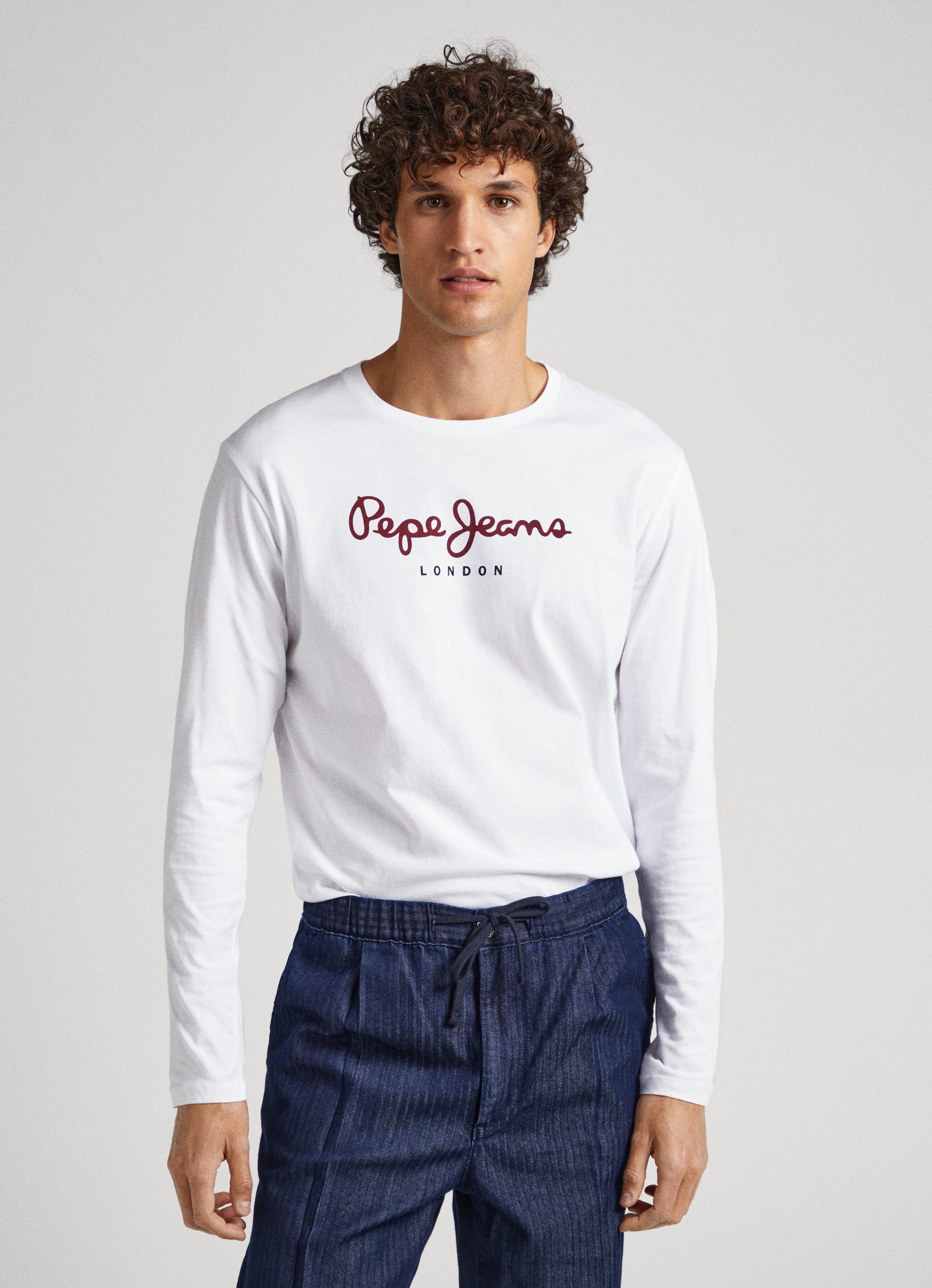 Pepe Jeans Herren Rundhals Langarmshirt EGGO LONG N - Regular Fit günstig online kaufen