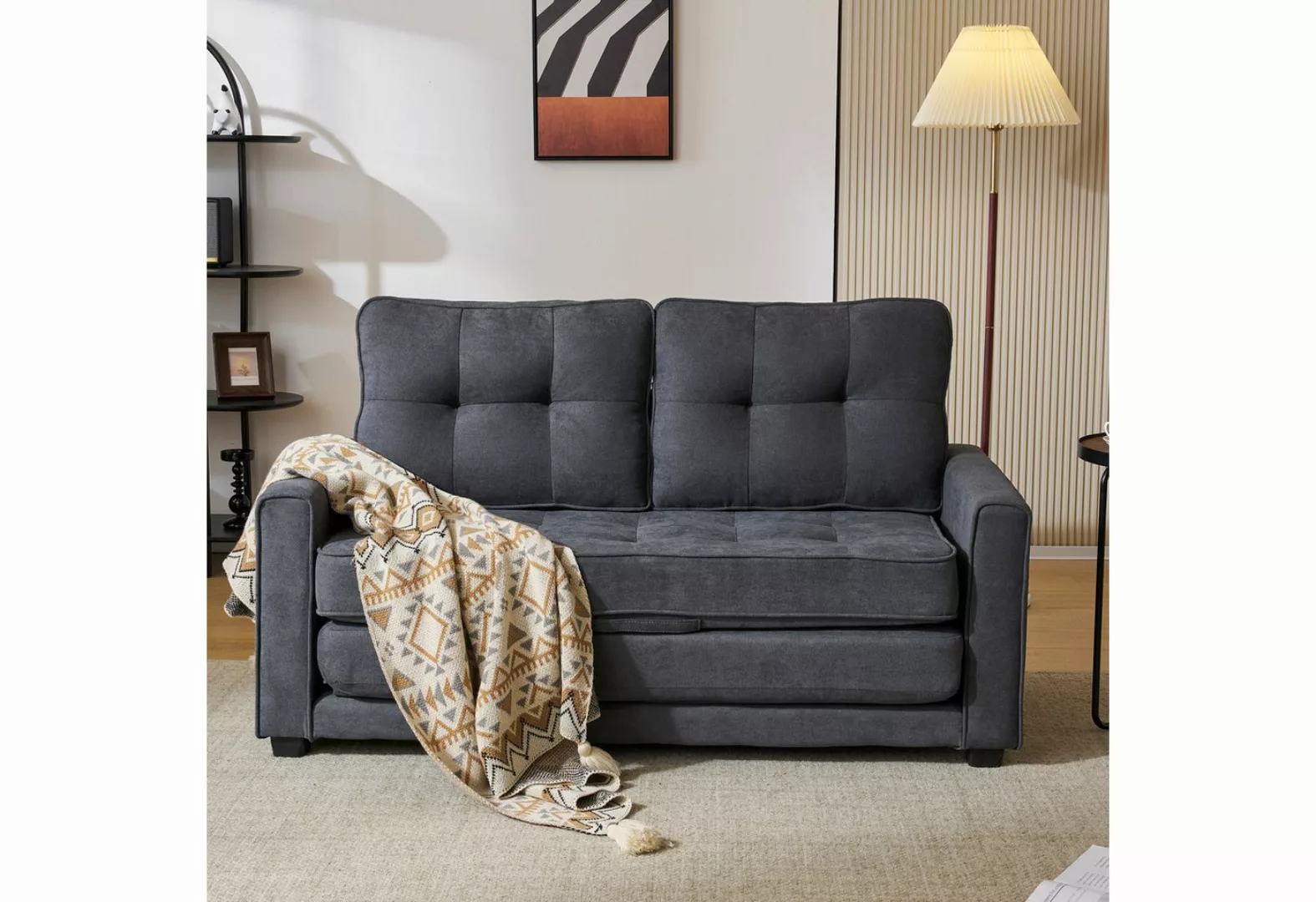 OKWISH Sofa Schlafsofa für 2 Personen, Sofa mit Schlaffunktion, Wohnzimmers günstig online kaufen