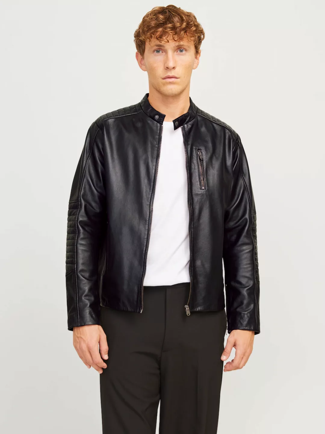 Jack & Jones Lederjacke "JJELIAM LAMB LEATHER JACKET NOOS", ohne Kapuze, mi günstig online kaufen