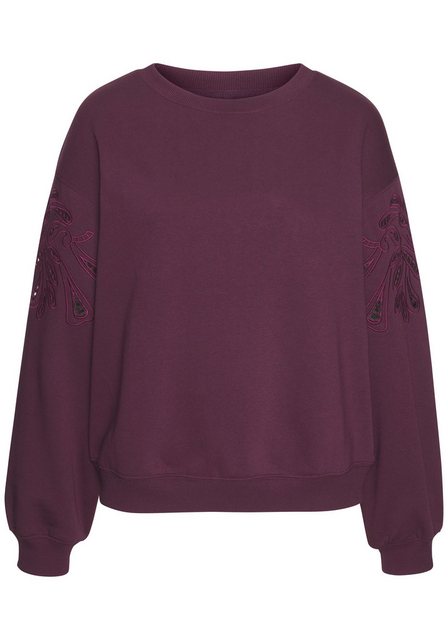 Vivance Sweatshirt mit Lochstickerei, weicher Baumwoll-Mix günstig online kaufen