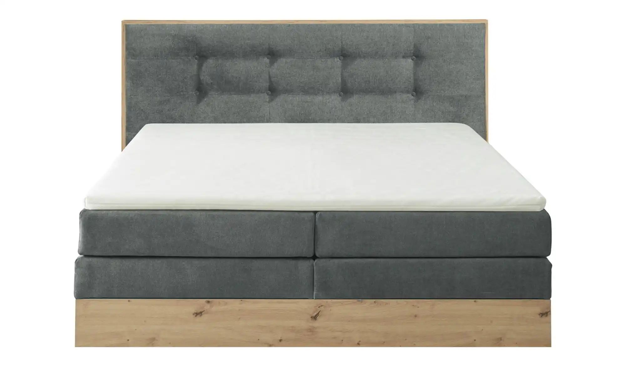 uno Boxspringbett mit Bettkasten Nox ¦ grau ¦ Maße (cm): B: 205 H: 114 Bett günstig online kaufen