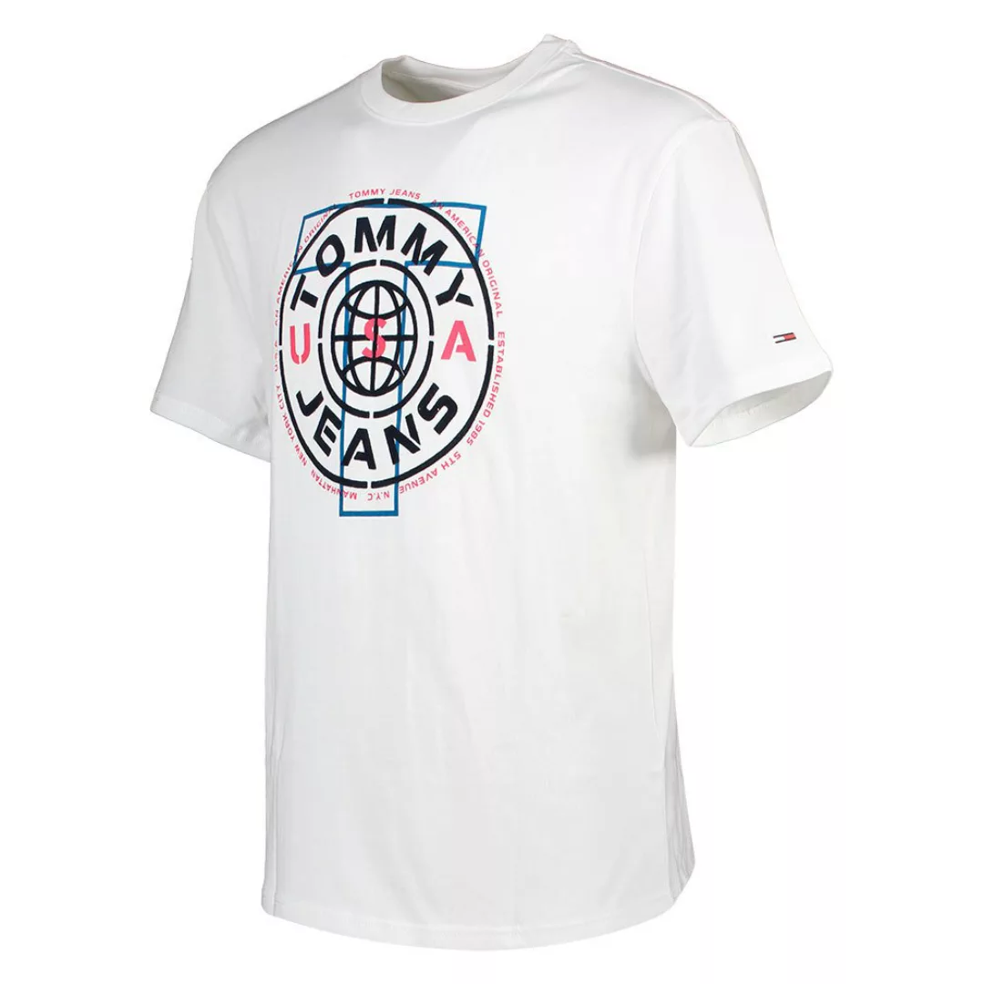Tommy Jeans Circle Logo Kurzärmeliges T-shirt S White günstig online kaufen