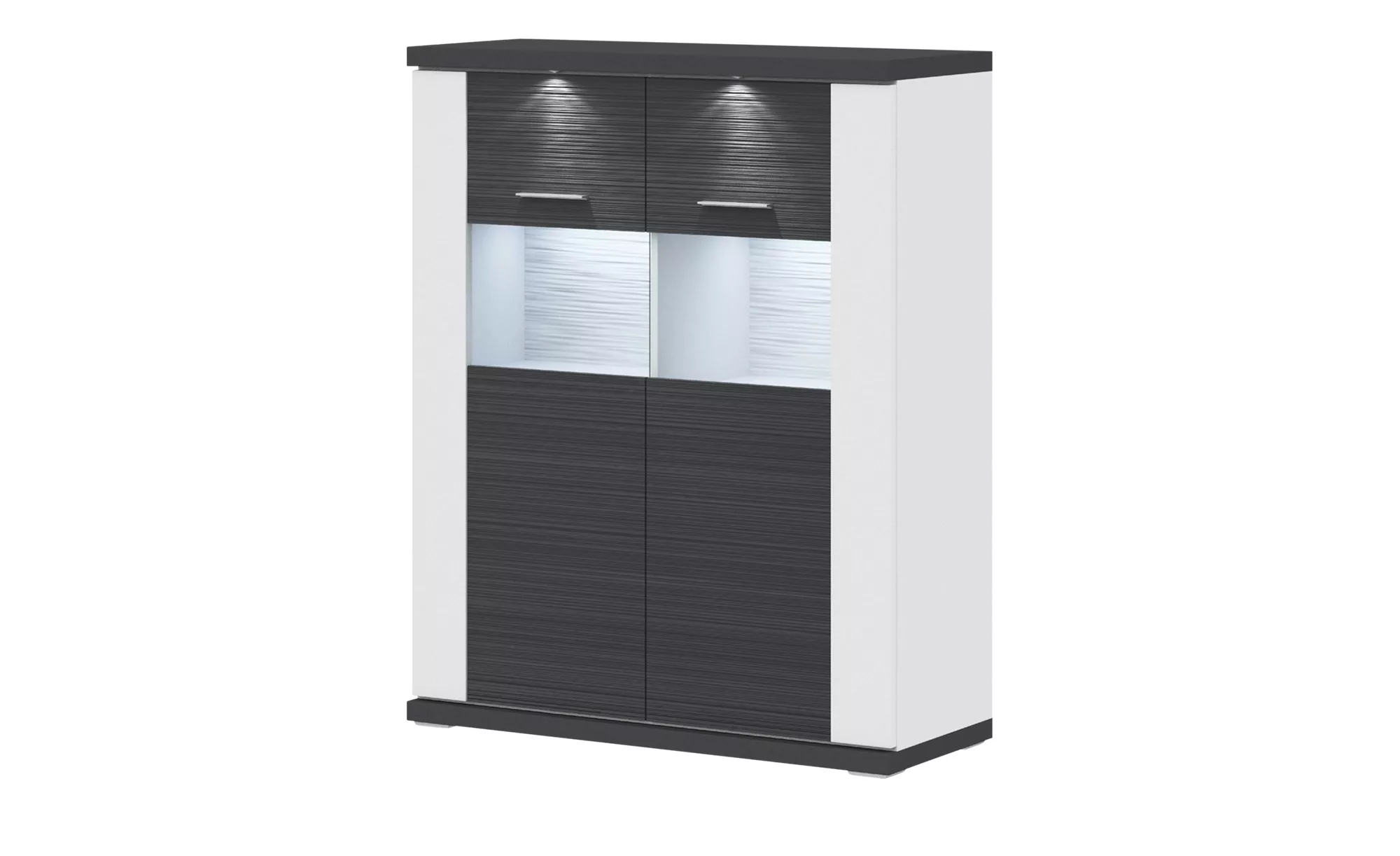 uno Highboard   Titan ¦ grau ¦ Maße (cm): B: 106 H: 131 T: 42 Kommoden & Si günstig online kaufen