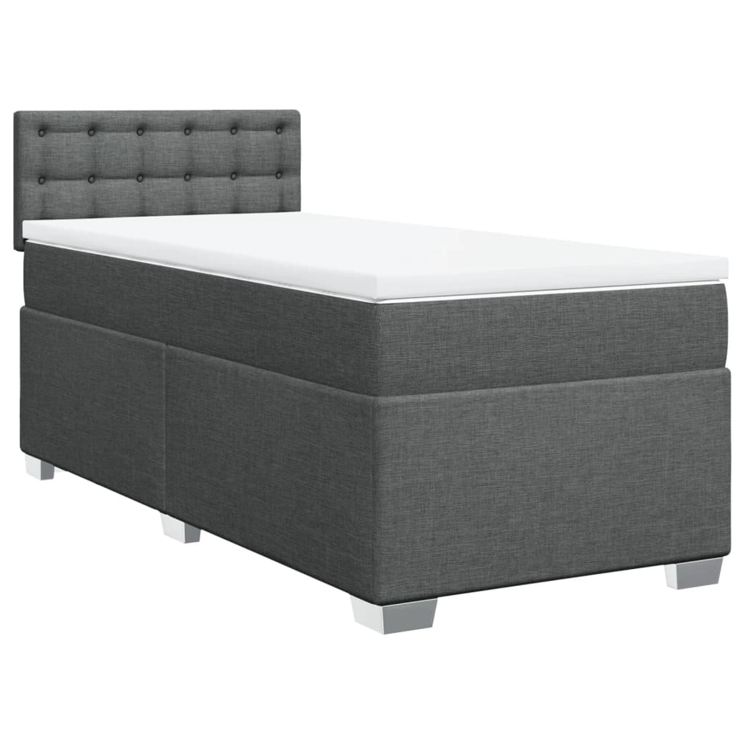 vidaXL Boxspringbett mit Matratze Dunkelgrau 90x200 cm Stoff2097671 günstig online kaufen