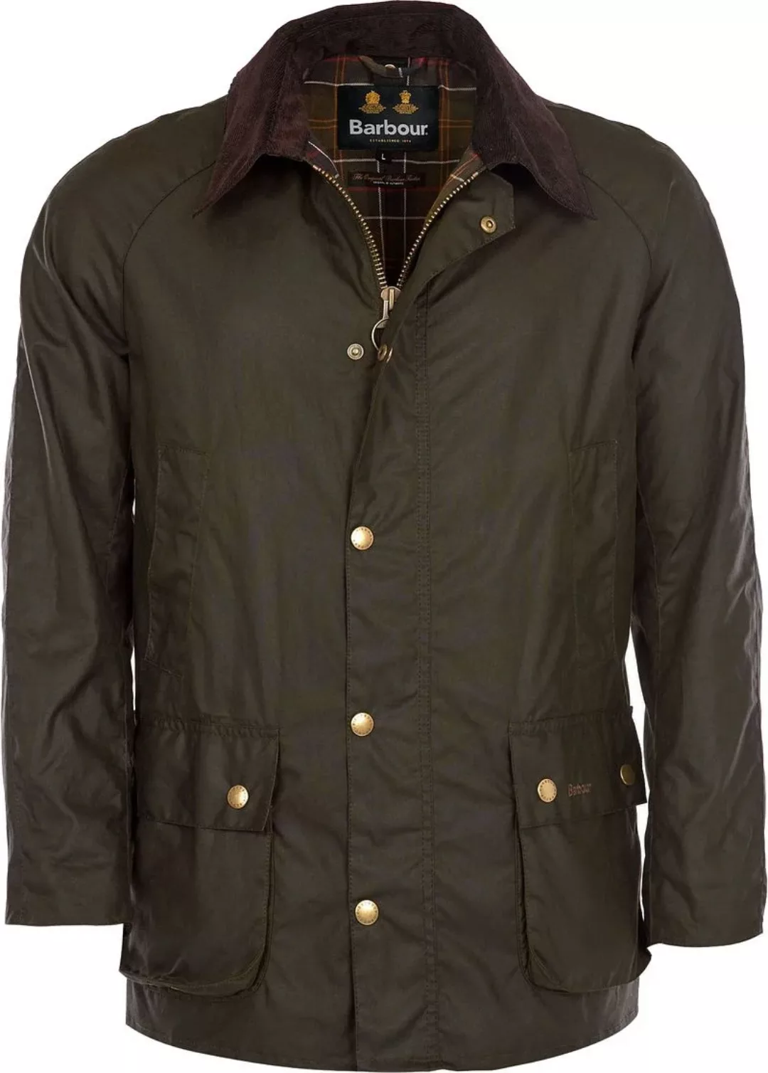 Barbour Ashby Wachsjacke Olive - Größe L günstig online kaufen