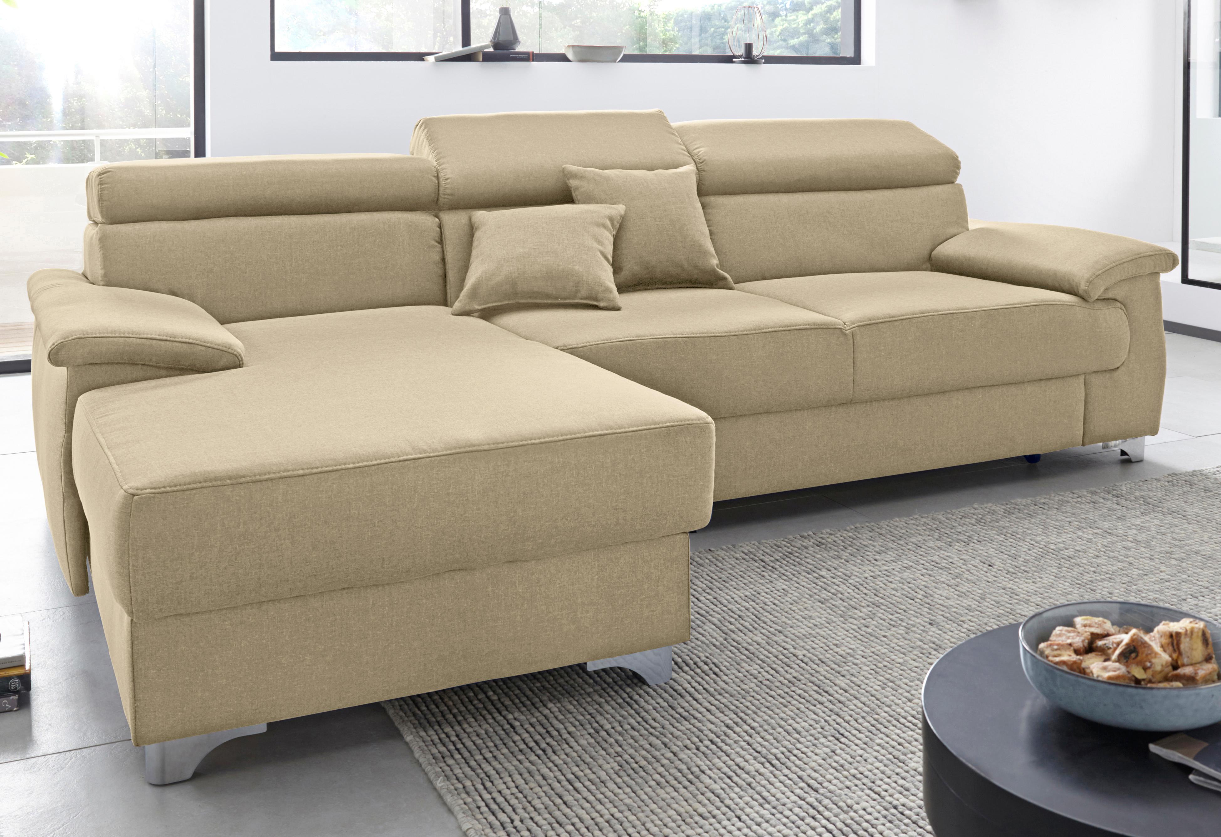 DOMO collection Ecksofa »Mira, inklusive Kopfteilverstellung für mehr Wohlf günstig online kaufen