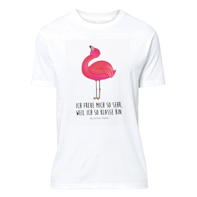 Mr. & Mrs. Panda T-Shirt Flamingo stolz - Weiß - Geschenk, Party, Freude, J günstig online kaufen