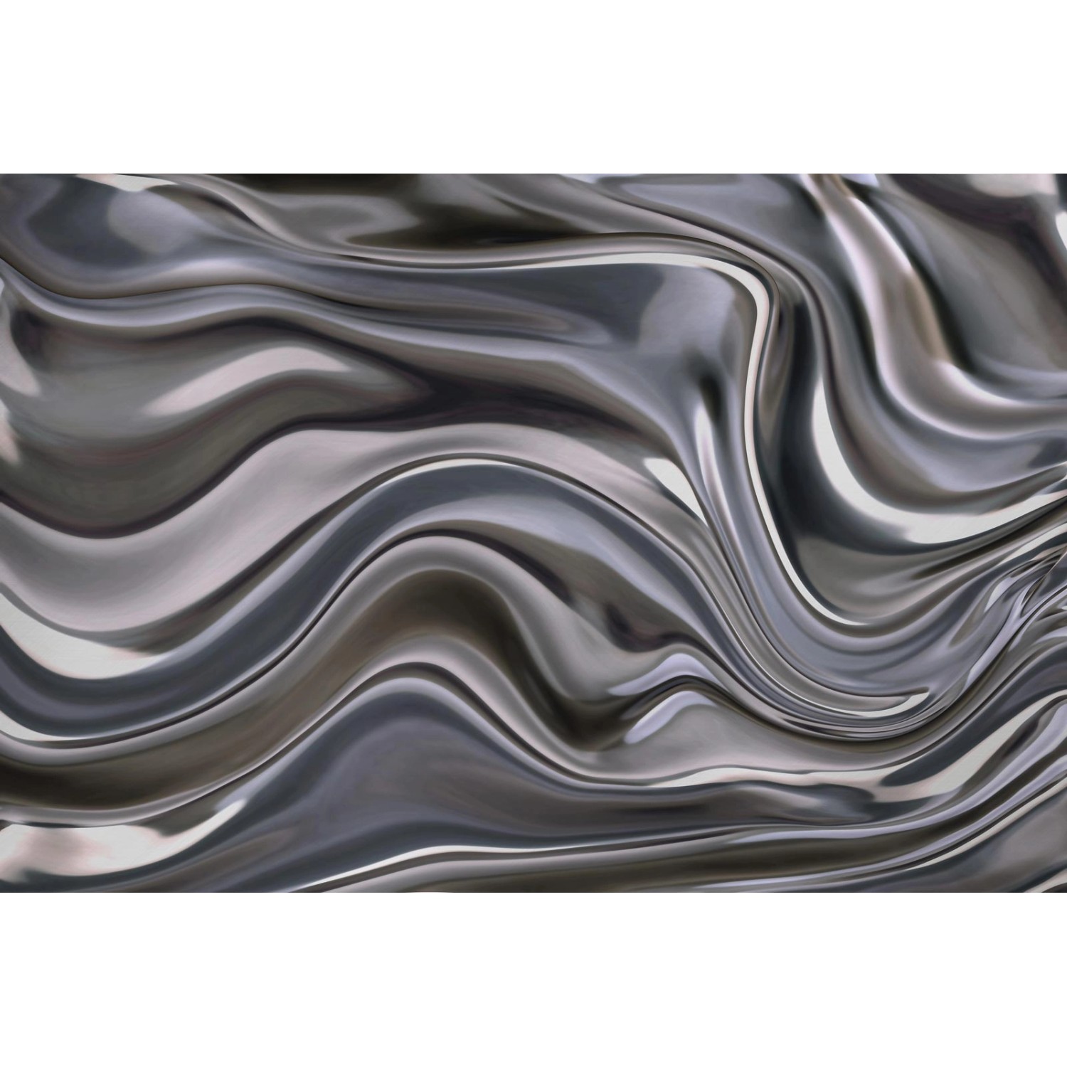 Bricoflor Metallic Tapete in 3D Optik Silber Fototapete Ausgefallen Ideal f günstig online kaufen