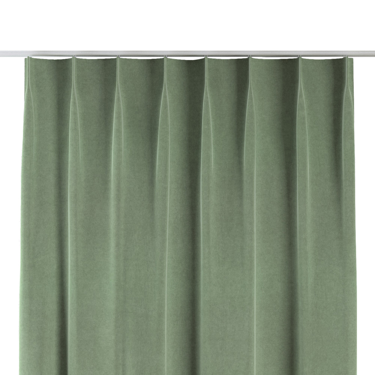 Vorhang mit flämischen 1-er Falten, grün, Crema (185-83) günstig online kaufen