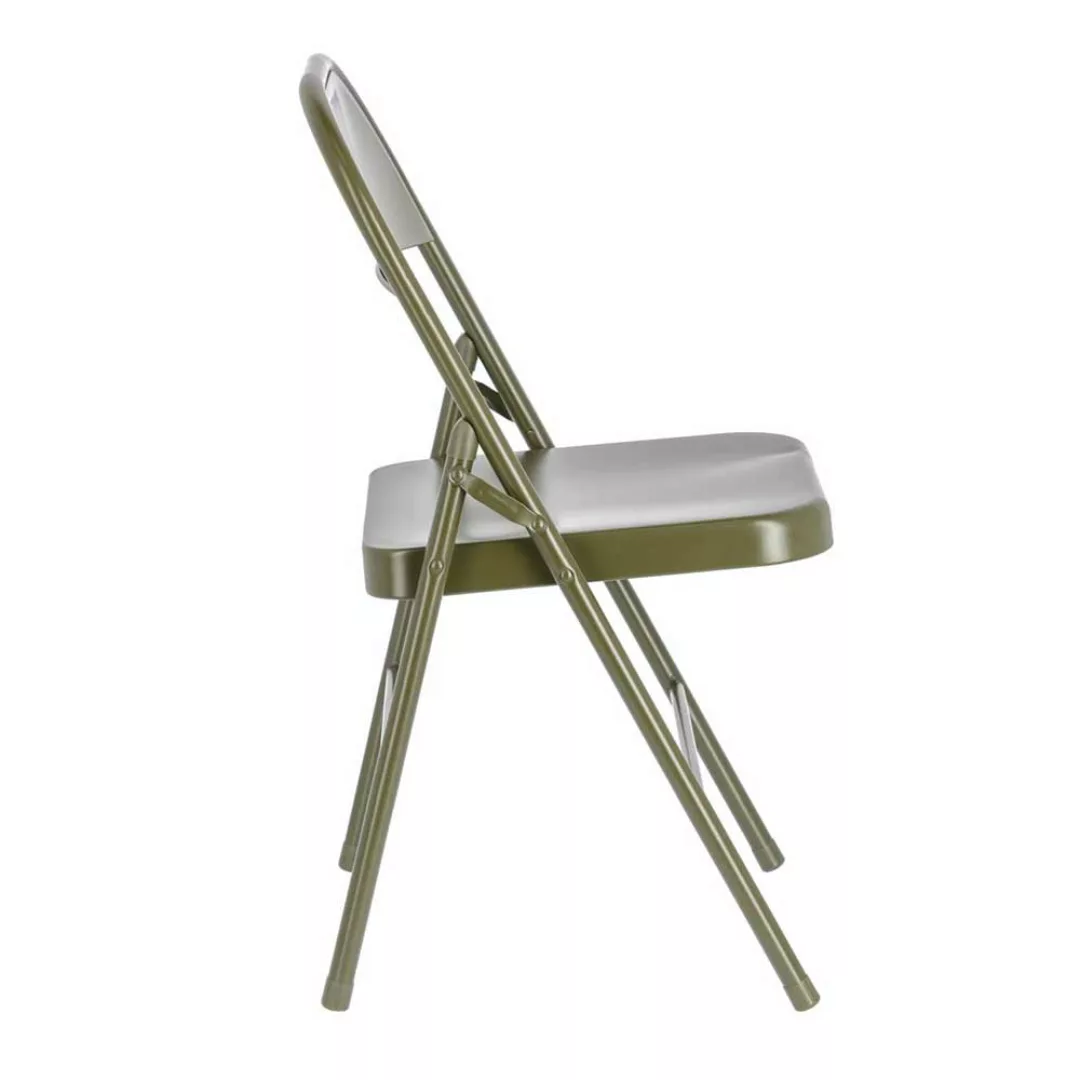 Metall Stuhl Set klappbar Graugrün pulverbeschichtet (2er Set) günstig online kaufen