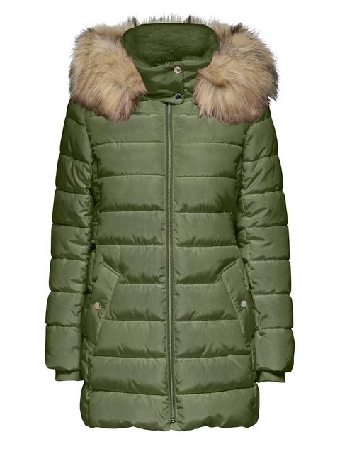 ONLY Steppjacke ONLNEWCAMILLA QUILT FUR HOOD COAT CC OTW mit Fellimitat günstig online kaufen