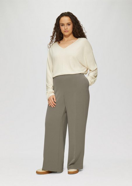 s.Oliver Stoffhose Wide-Leg-Hose mit elastischem Bund Gummizug günstig online kaufen