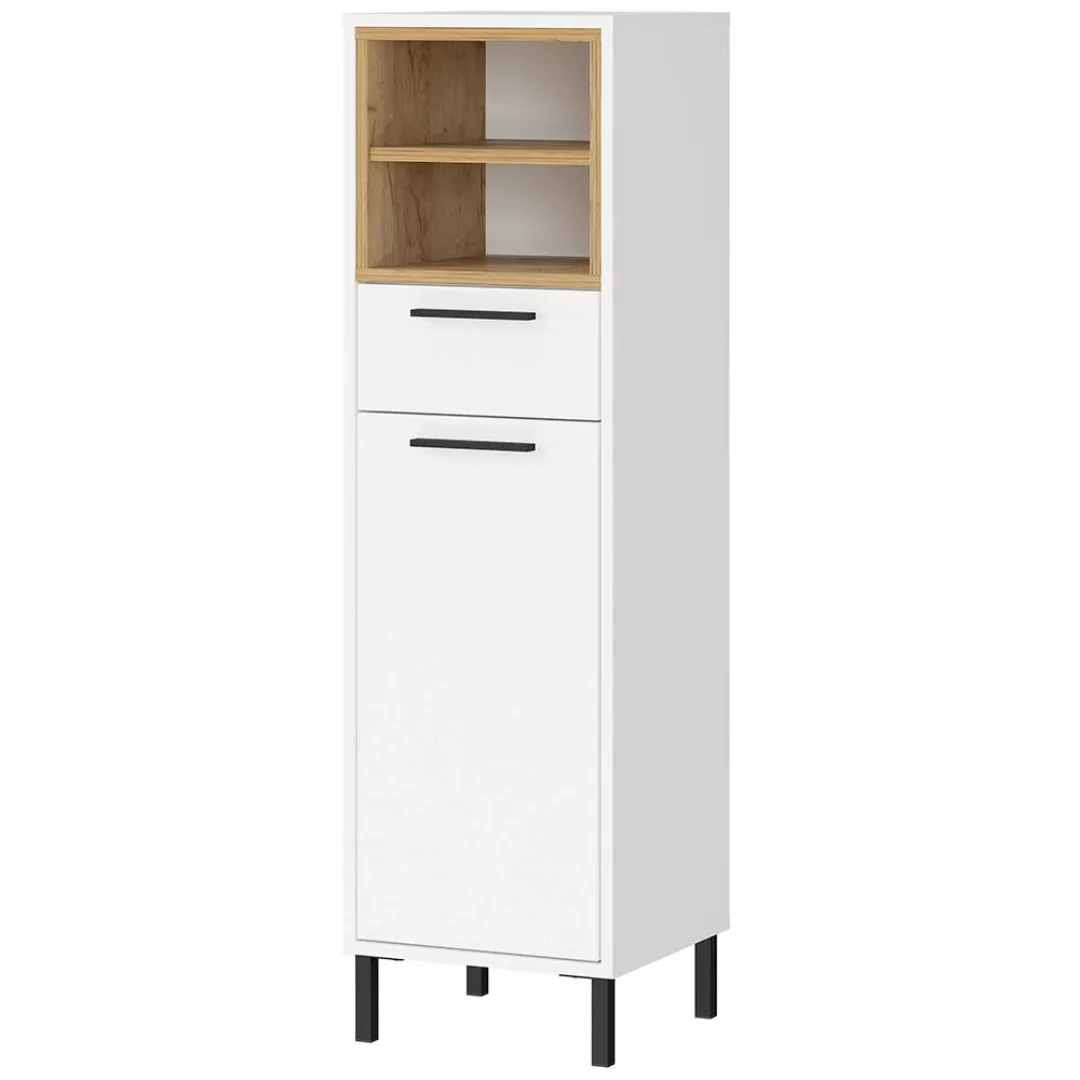 Badezimmerschrank modern in weiß mit EicheLAMIA-01 günstig online kaufen