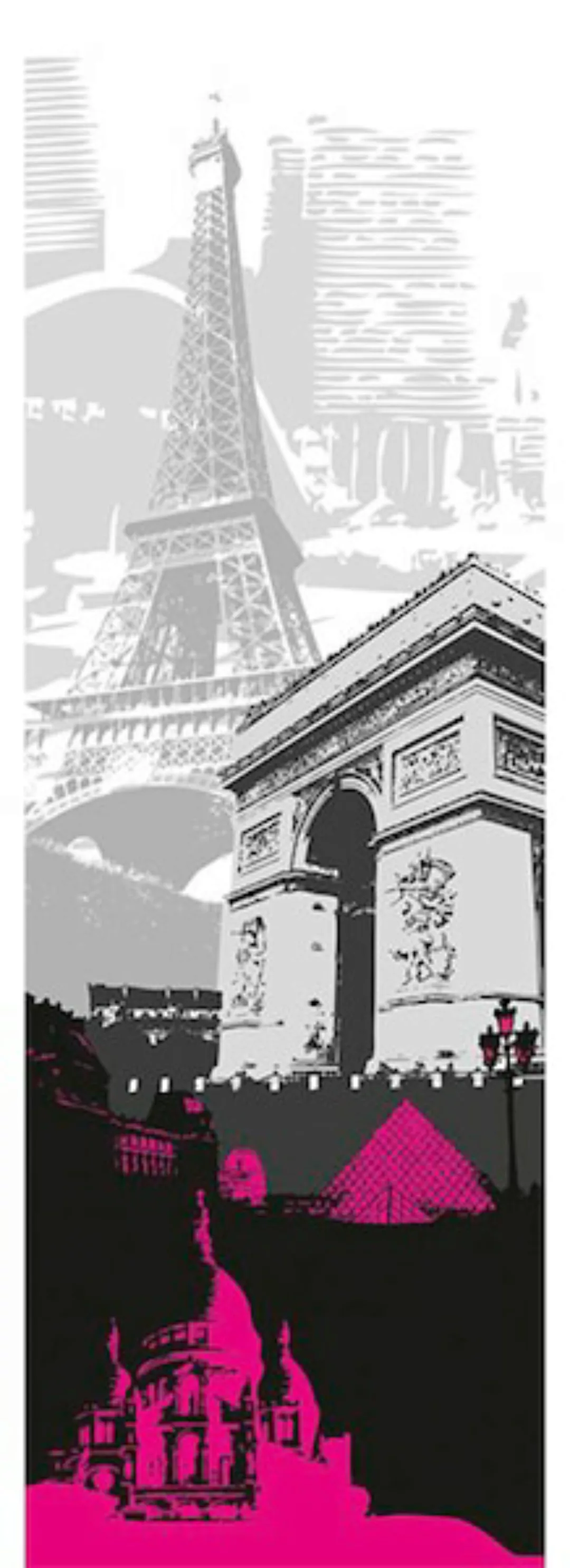 Architects Paper Fototapete »Paris«, Grafik Tapete Stadt paris Grau Pink Pa günstig online kaufen