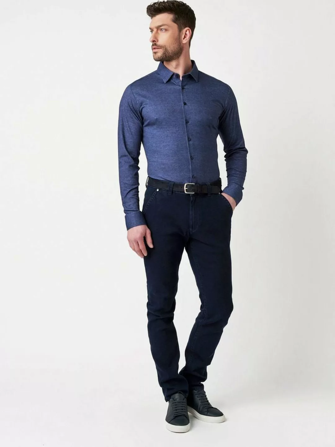 DESOTO Hemd Twill Optics Indigo - Größe XL günstig online kaufen