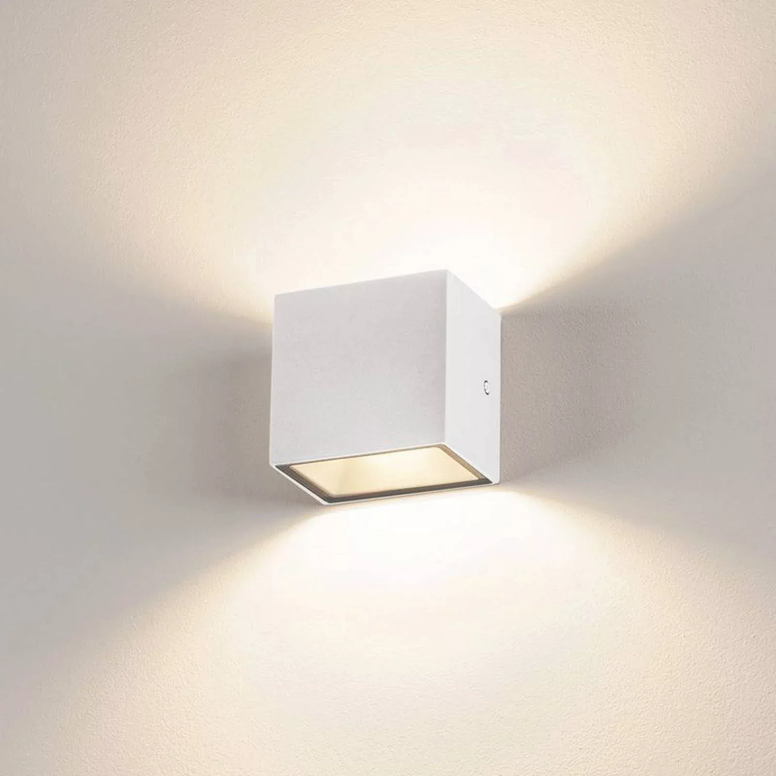 LED Wand- und Deckenleuchte Sitra Cube Wl in Weiß 10W 560lm IP44 günstig online kaufen