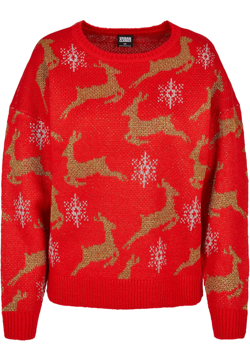URBAN CLASSICS Rundhalspullover "Urban Classics Damen Ladies Oversized Chri günstig online kaufen