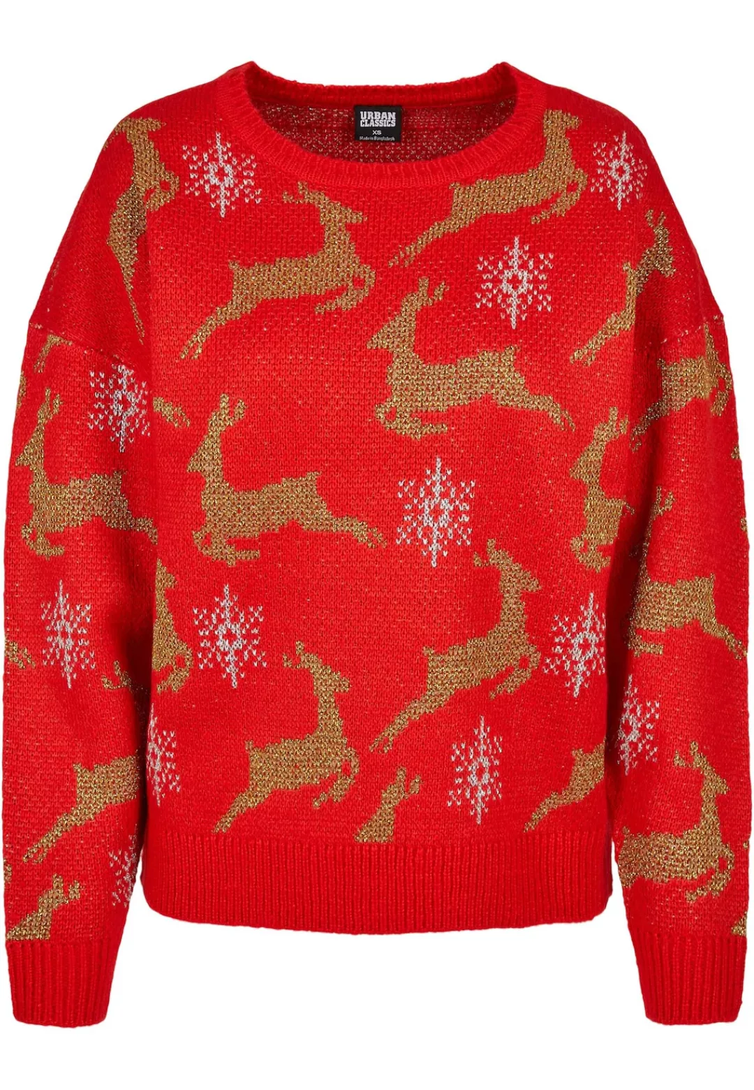 URBAN CLASSICS Rundhalspullover "Urban Classics Damen Ladies Oversized Chri günstig online kaufen