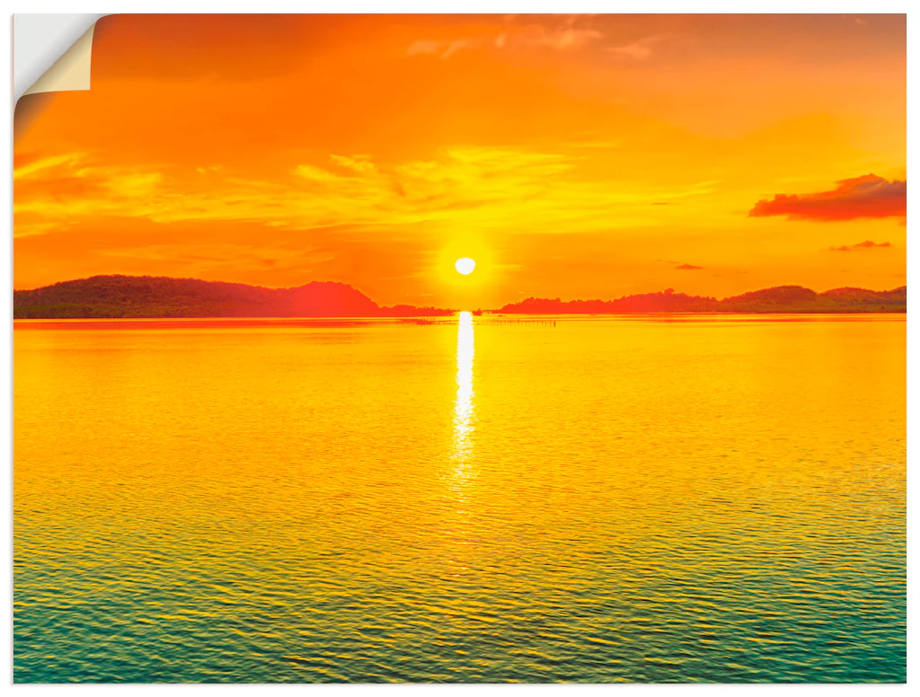 Artland Wandfolie »Sonnenuntergangspanorama«, Sonnenaufgang & -untergang, ( günstig online kaufen