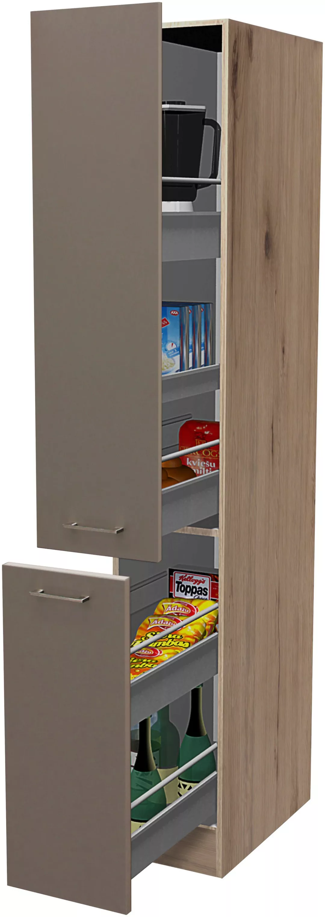 Flex-Well Apothekerschrank 30 cm Arizona Quarz Cubanit-San Remo Eiche günstig online kaufen