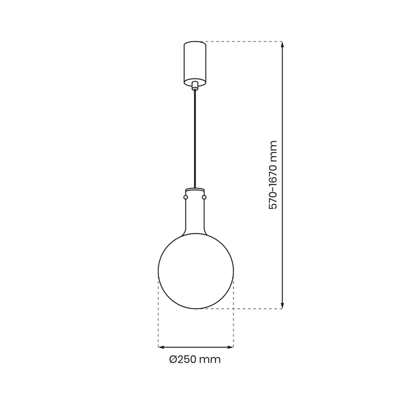 Hängeleuchte Toronto, Glaskugel chrom-transparent, Ø 25 cm günstig online kaufen