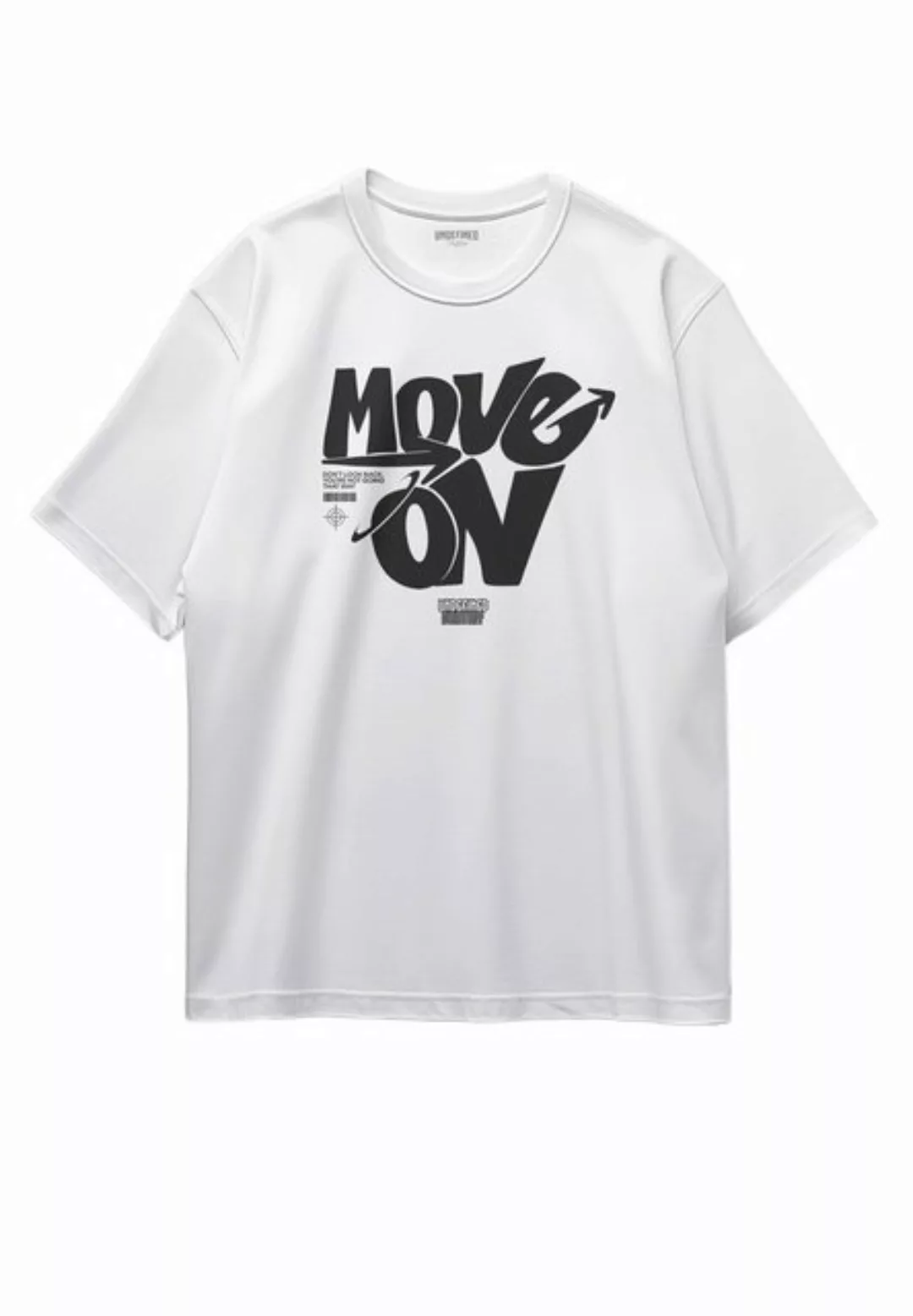 Novux T-Shirt Move On Oversize Herren Tshirt farbe Weiß (1-tlg) aus Baumwol günstig online kaufen