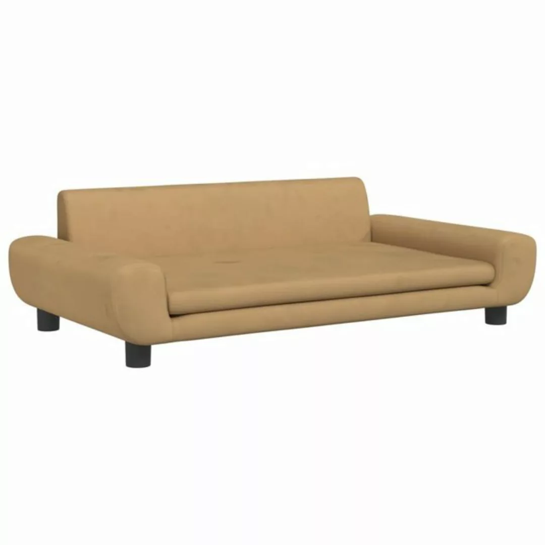 vidaXL Kindersofa Kindersofa Braun 100x54x33 cm Samt Kindercouch Kindermöbe günstig online kaufen