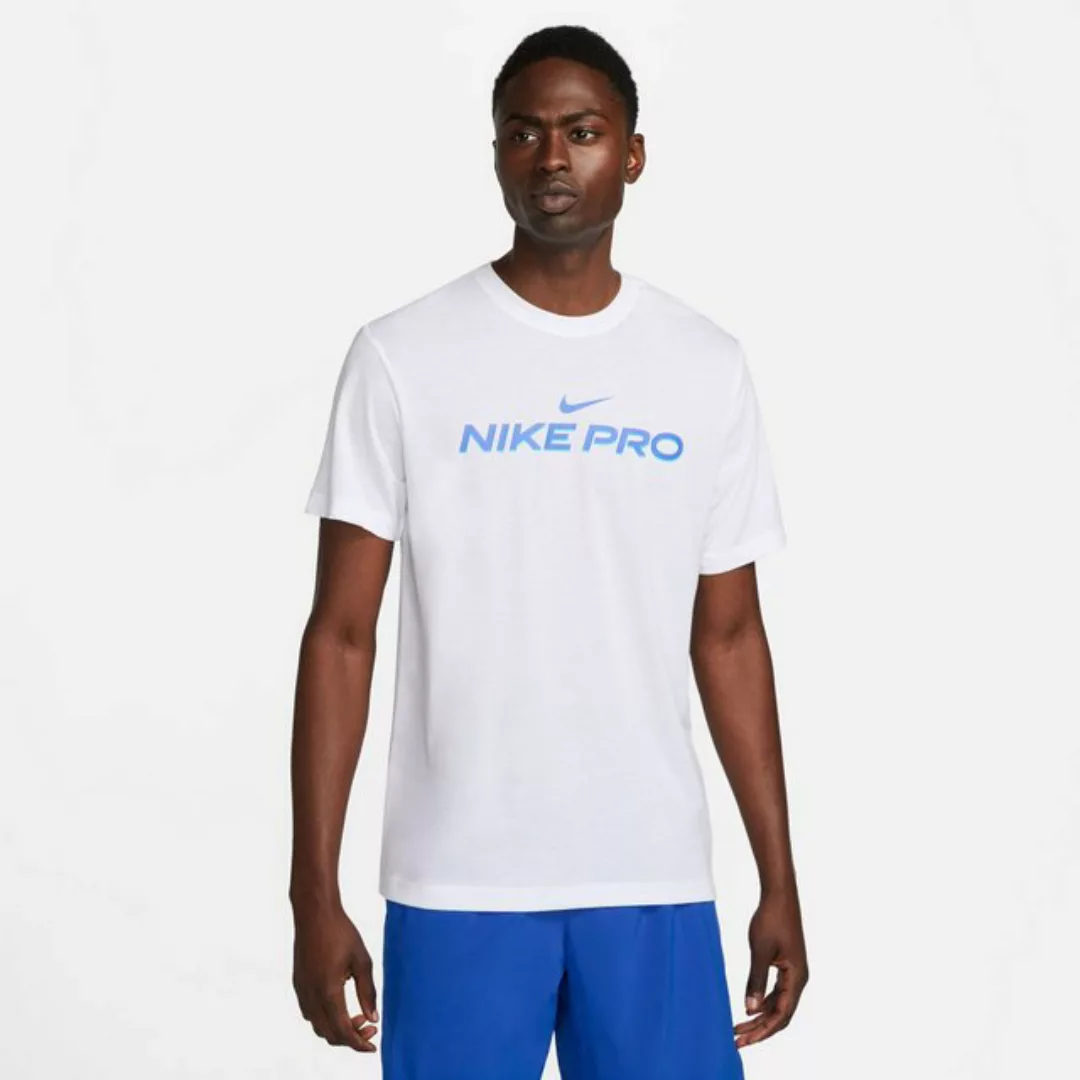 Nike T-Shirt NK DF - Herren Fitness-T-Shirt - Weiß/Blau günstig online kaufen