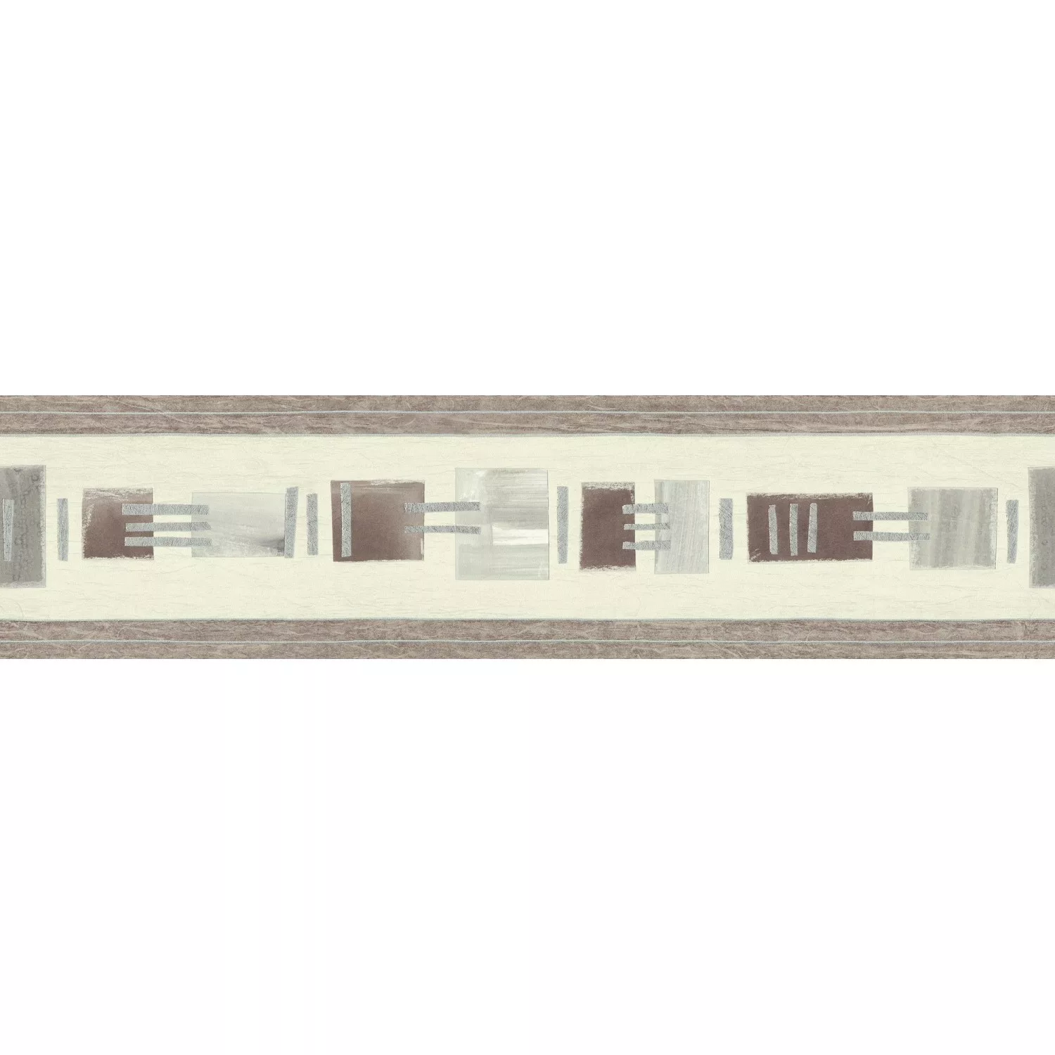 Bricoflor Selbstklebende Tapetenbordüre in Grau und Braun Moderne Bordüre i günstig online kaufen