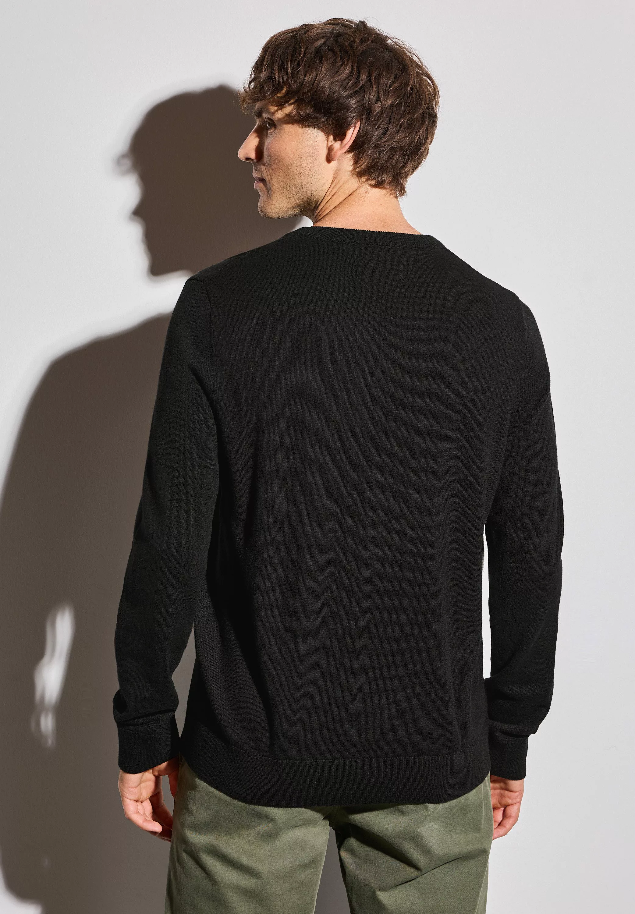 STREET ONE MEN Strickpullover aus reiner günstig online kaufen