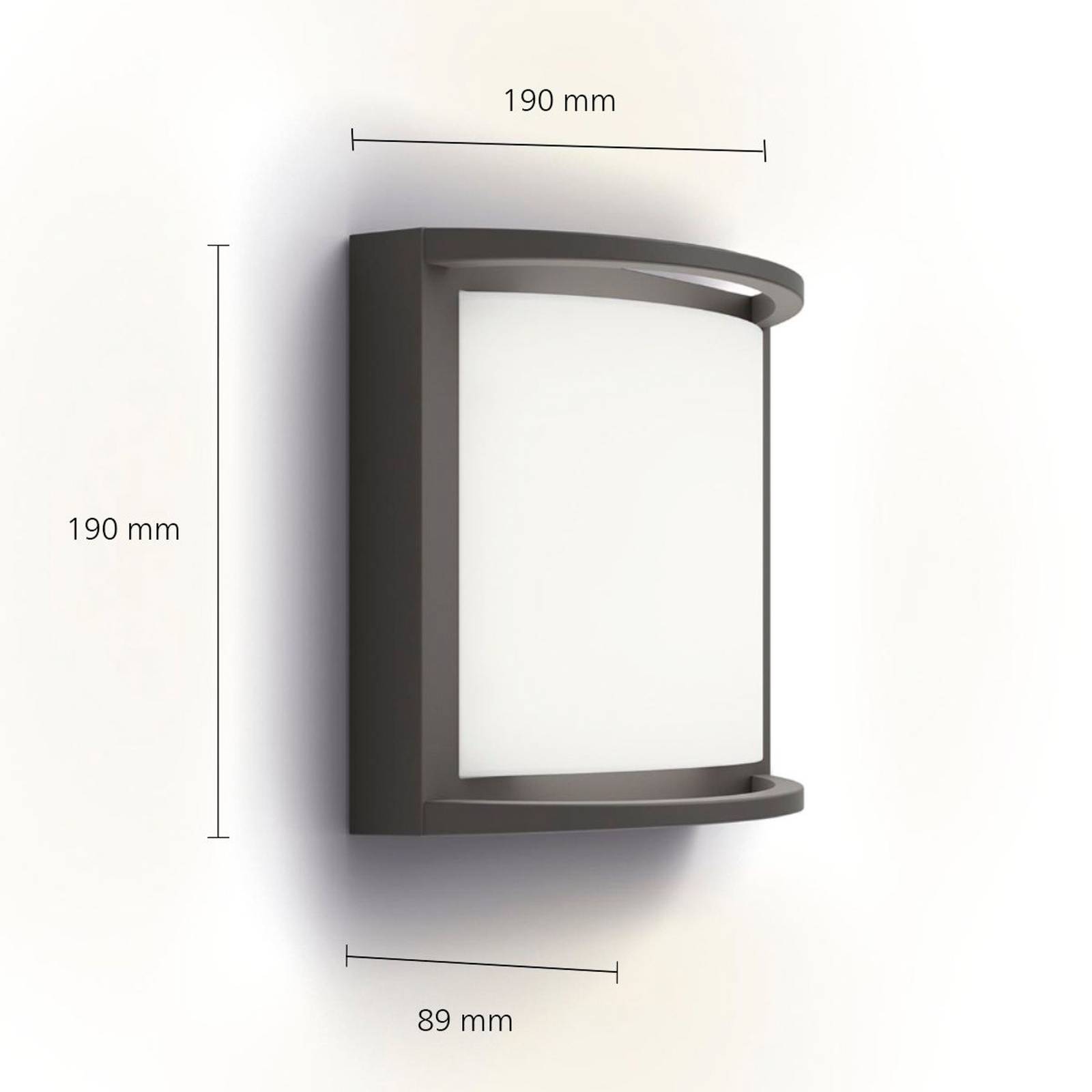 LED Wandleuchte Samondra in Anthrazit und Weiß 3,8W 800lm IP44 günstig online kaufen