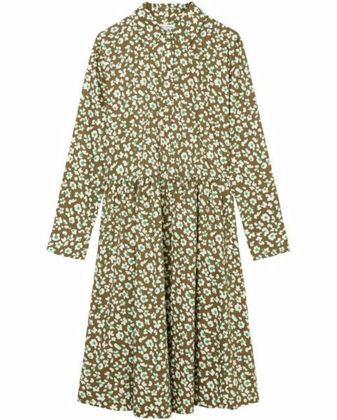 Marc O'Polo Hemdblusenkleid Popeline-Kleid mit Allover-Muster günstig online kaufen